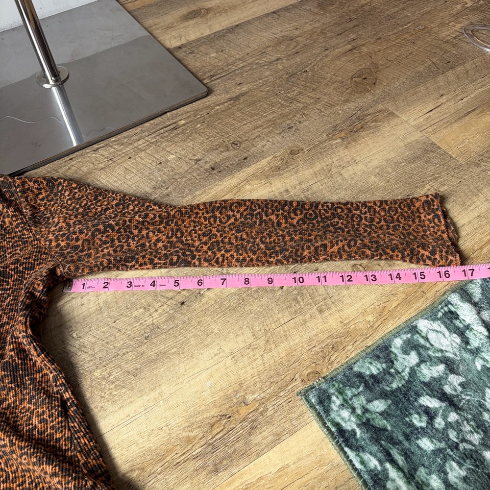 Pilcro Split Neck Leopard Print Top - image 6